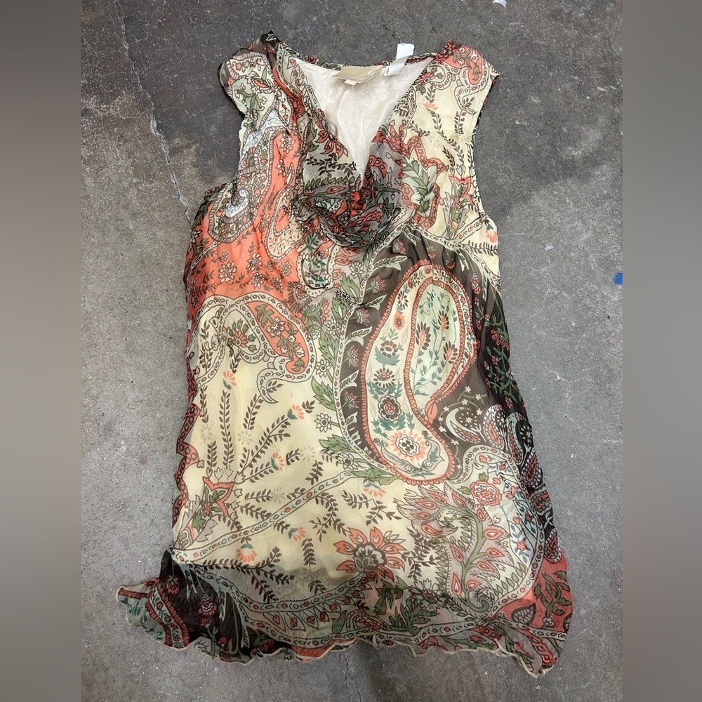 Y2k mesh ‎ capricorn Paisley top whimsigoth fairy